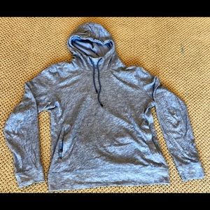 Vince Mens Medium Blue Drawstring Hoodie